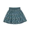 BURU White Label Smocked Waist Mini Skirt - Black Micro Floral