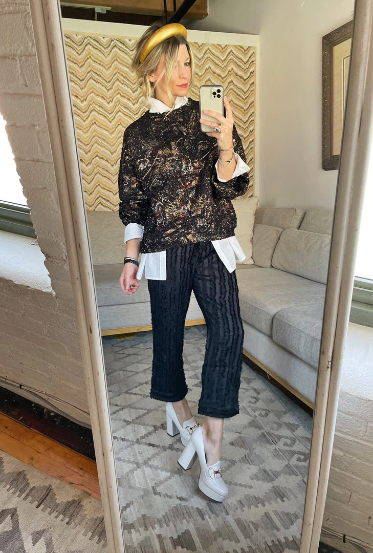 BURU White Label Snappy Pullover - Black Metallic Clothing 9 BURU White Label Snappy Pullover - Black Metallic Clothing