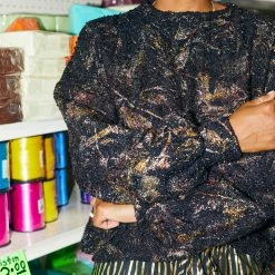 BURU White Label Snappy Pullover - Black Metallic Clothing 17 BURU White Label Snappy Pullover - Black Metallic Clothing