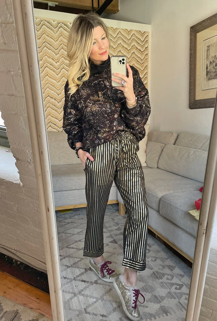 BURU White Label Clothing Everyday Pants - Black & Gold Pinstripe 9 BURU White Label Clothing Everyday Pants - Black & Gold Pinstripe