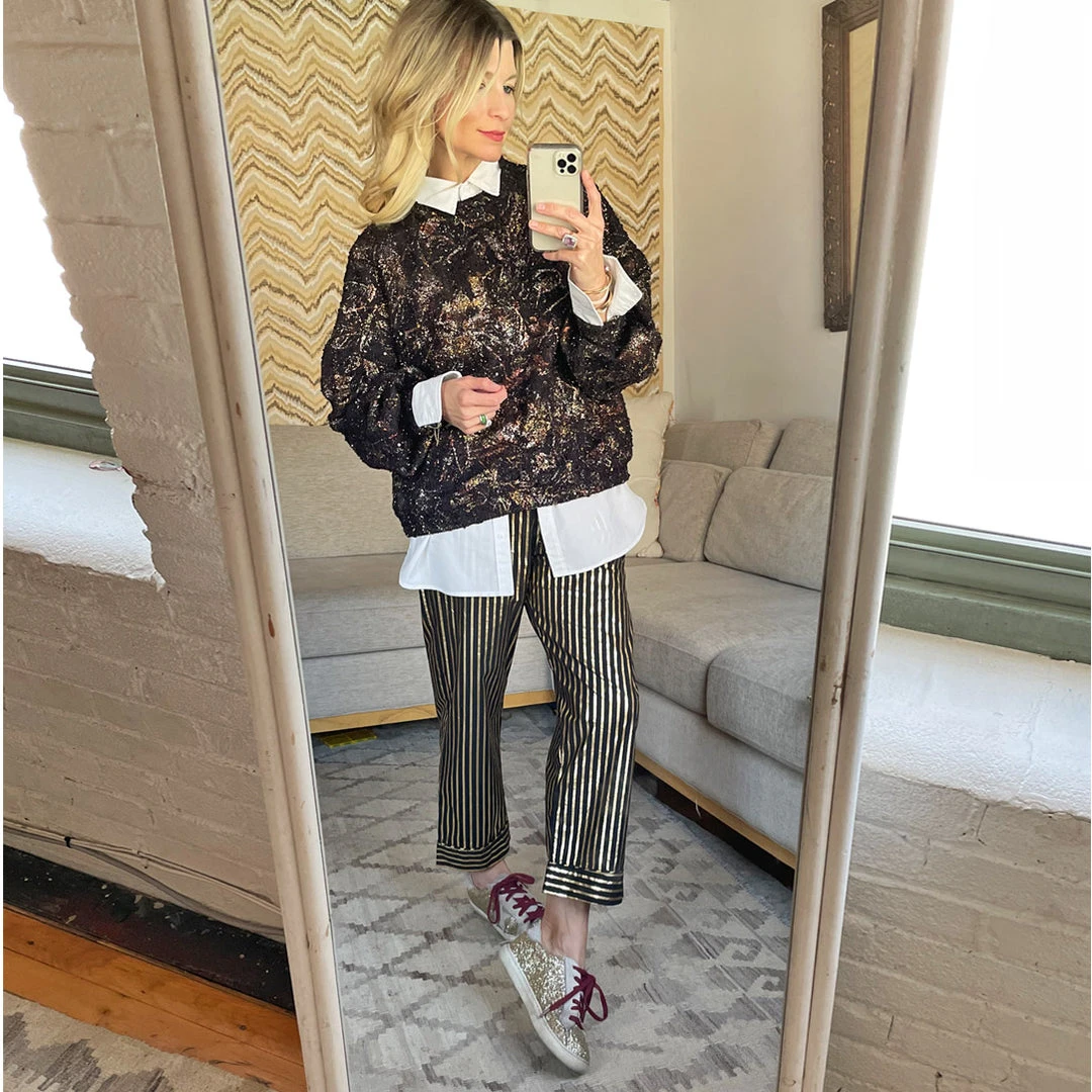 BURU White Label Clothing Everyday Pants - Black & Gold Pinstripe 11 BURU White Label Clothing Everyday Pants - Black & Gold Pinstripe