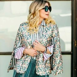 BURU White Label Sparkle Cape - Teal & Gold