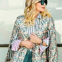 BURU White Label Sparkle Cape - Teal & Gold