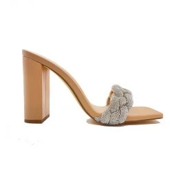 Shoes Sparkle Slides - Beige - Final Sale