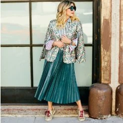 BURU White Label Sparkle Cape - Teal & Gold