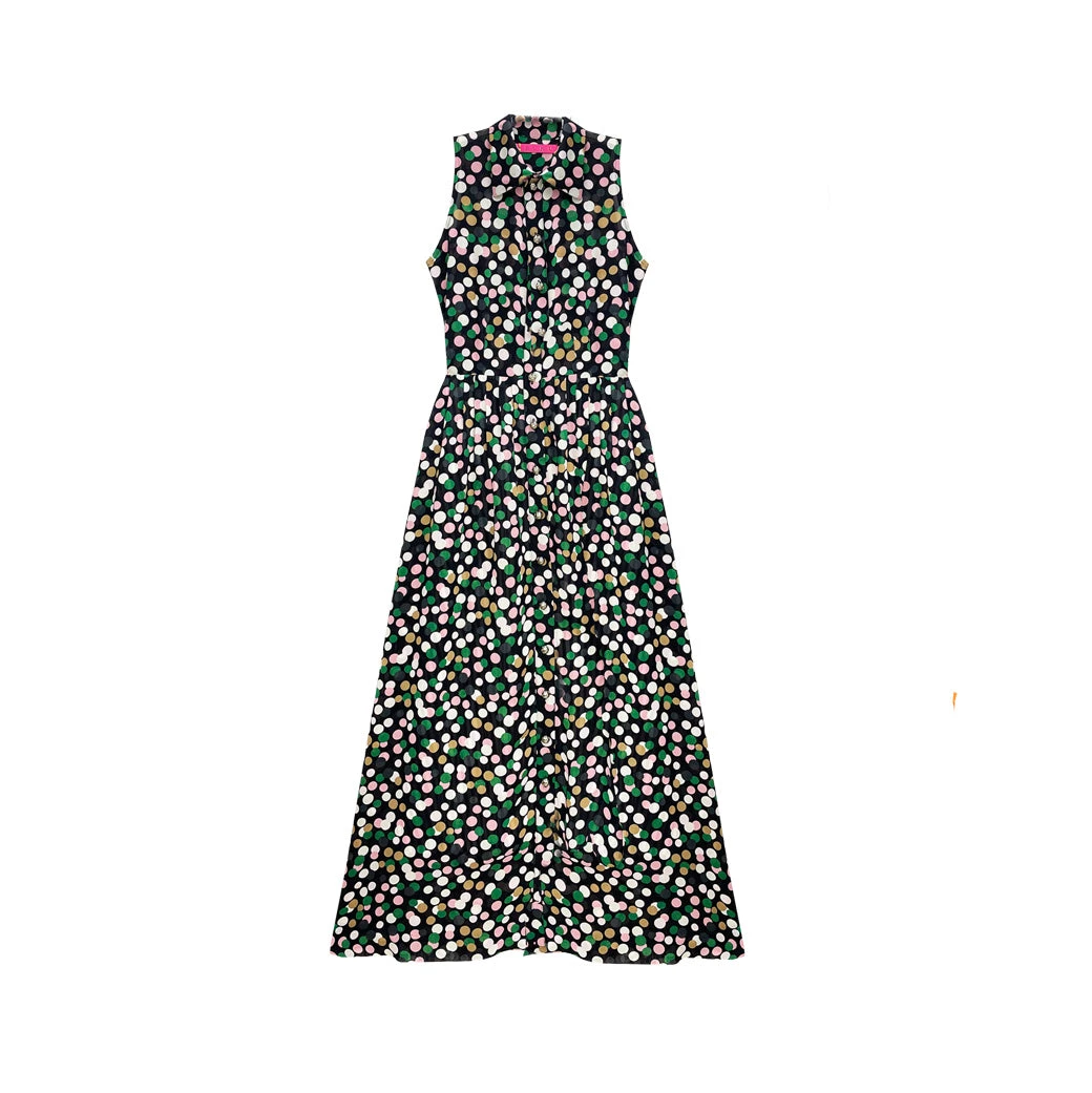 BURU Pink Label BURU X Mara Martin Sleeveless Shirtdress Maxi - Polkadots Clothing 16 BURU Pink Label BURU X Mara Martin Sleeveless Shirtdress Maxi - Polkadots Clothing
