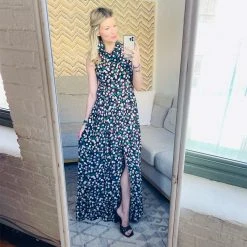 BURU Pink Label BURU X Mara Martin Sleeveless Shirtdress Maxi - Polkadots Clothing 27 BURU Pink Label BURU X Mara Martin Sleeveless Shirtdress Maxi - Polkadots Clothing