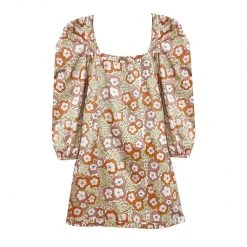 BURU Pink Label Square Neck Mini Dress - 70's Floral Dresses 21 BURU Pink Label Square Neck Mini Dress - 70's Floral Dresses