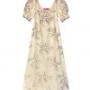 BURU Pink Label Puff Sleeve Square Neck Maxi Dress - Ivory Floral 2 BURU Pink Label Puff Sleeve Square Neck Maxi Dress - Ivory Floral