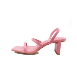 Buru Accessories Square Toe Sandals Heel Strap - Pink - FINAL SALE