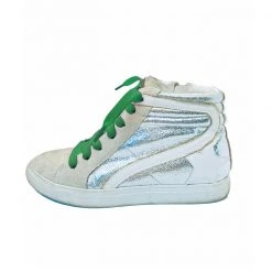 Buru Accessories Star Gaze High Top - Silver W/ Green Laces