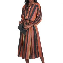 BURU White Label Drawstring Henley Blouse - Multi Stripe - Final Sale Clothing 19 BURU White Label Drawstring Henley Blouse - Multi Stripe - Final Sale Clothing