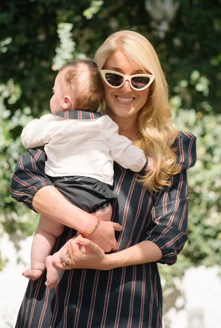 BURU Pink Label Clothing Nat Note Long Sleeve Square Neck Mini Dress - Navy & Red Stripe 4 BURU Pink Label Clothing Nat Note Long Sleeve Square Neck Mini Dress - Navy & Red Stripe