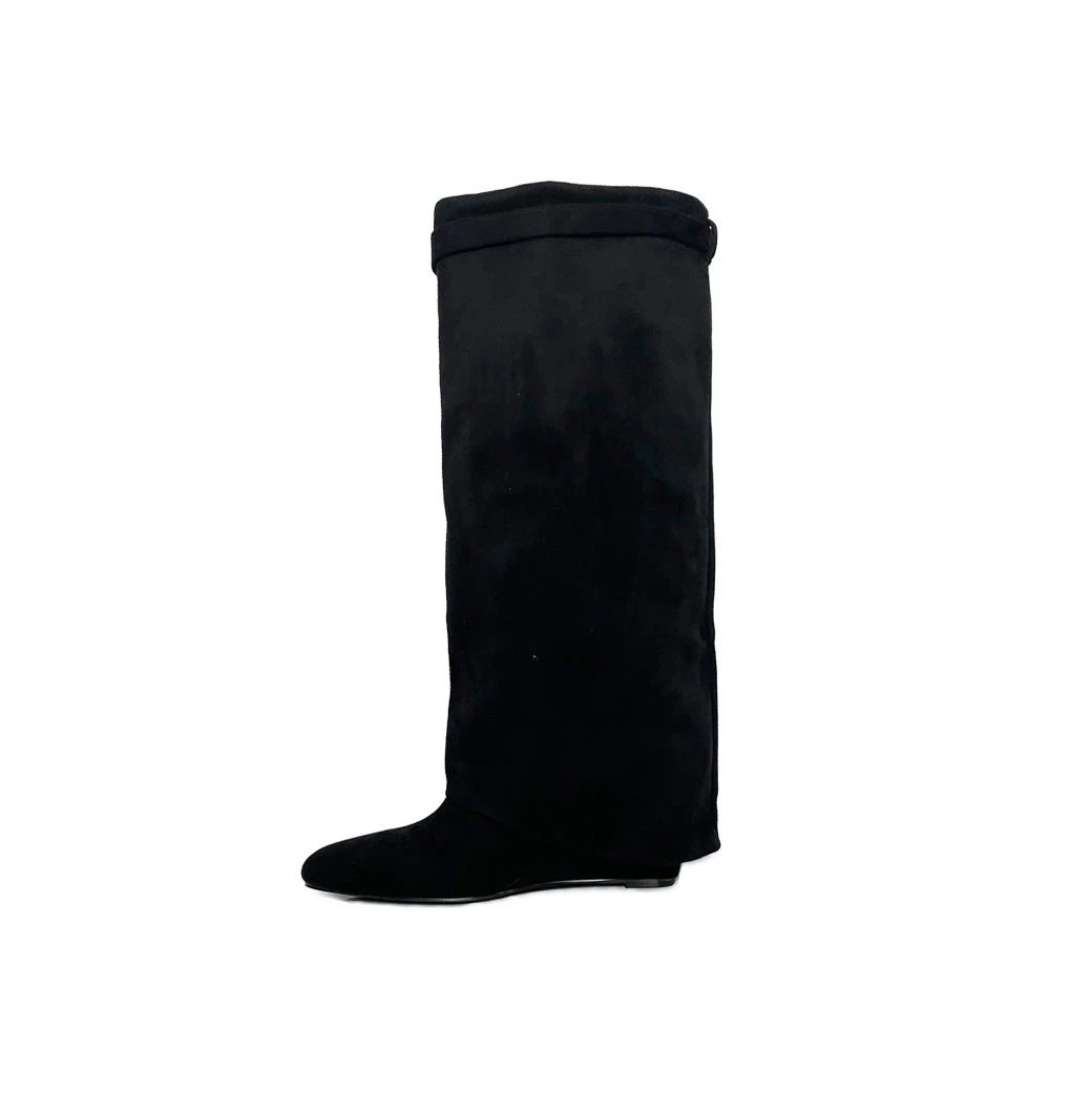 Buru Accessories The Perfect Wedge Boot - Black Faux Suede - Final Sale 8 Buru Accessories The Perfect Wedge Boot - Black Faux Suede - Final Sale