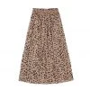 BURU White Label Smocked Waist Tiered MIDI Skirt - Tan Cheetah 2 BURU White Label Smocked Waist Tiered MIDI Skirt - Tan Cheetah