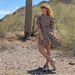 BURU White Label Smocked Waist Mini Skirt - Tan Cheetah 16 BURU White Label Smocked Waist Mini Skirt - Tan Cheetah