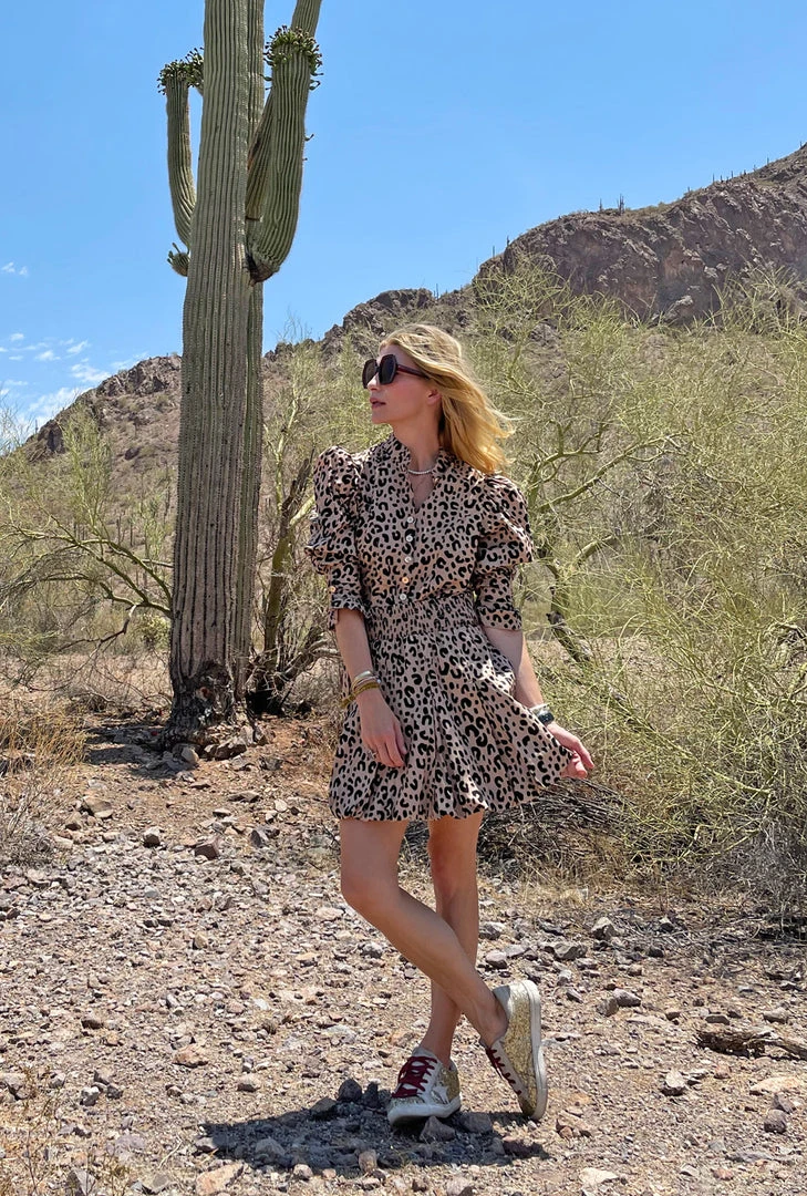 BURU White Label Smocked Waist Mini Skirt - Tan Cheetah 6 BURU White Label Smocked Waist Mini Skirt - Tan Cheetah