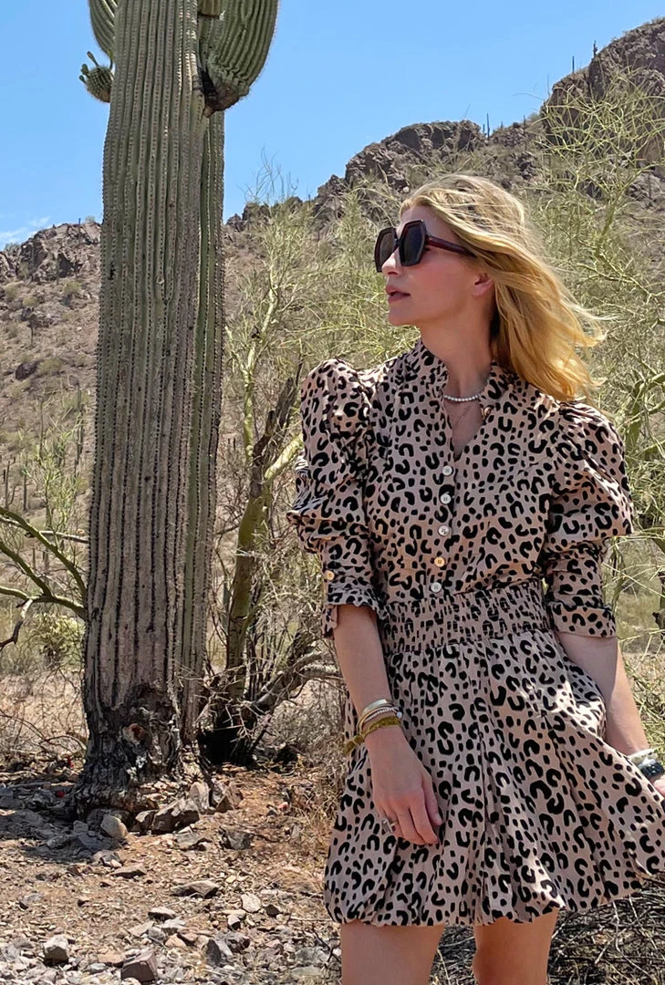 BURU White Label Smocked Waist Mini Skirt - Tan Cheetah 7 BURU White Label Smocked Waist Mini Skirt - Tan Cheetah