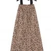 BURU White Label Tie Top MIDI Dress - Tan Cheetah