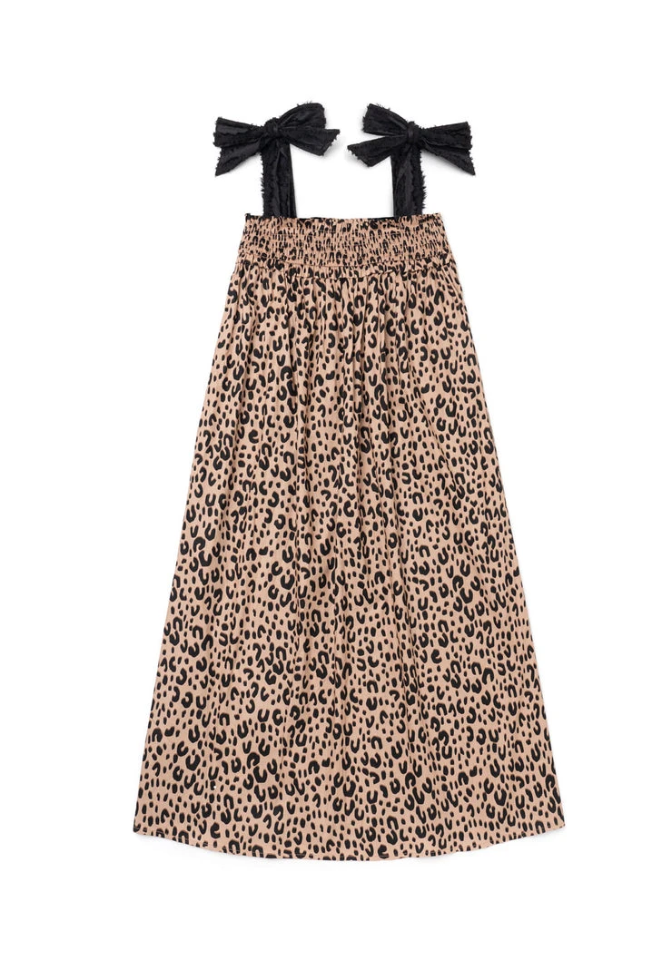 BURU White Label Tie Top MIDI Dress - Tan Cheetah 3 BURU White Label Tie Top MIDI Dress - Tan Cheetah