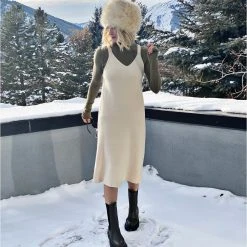 BURU White Label Perfect Tank Sweater Dress - Ivory Bottoms