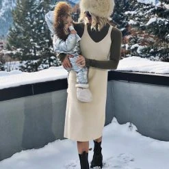 BURU White Label Perfect Tank Sweater Dress - Ivory Bottoms