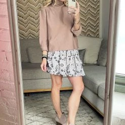 BURU White Label Clothing Knit Set - Camel & Ivory