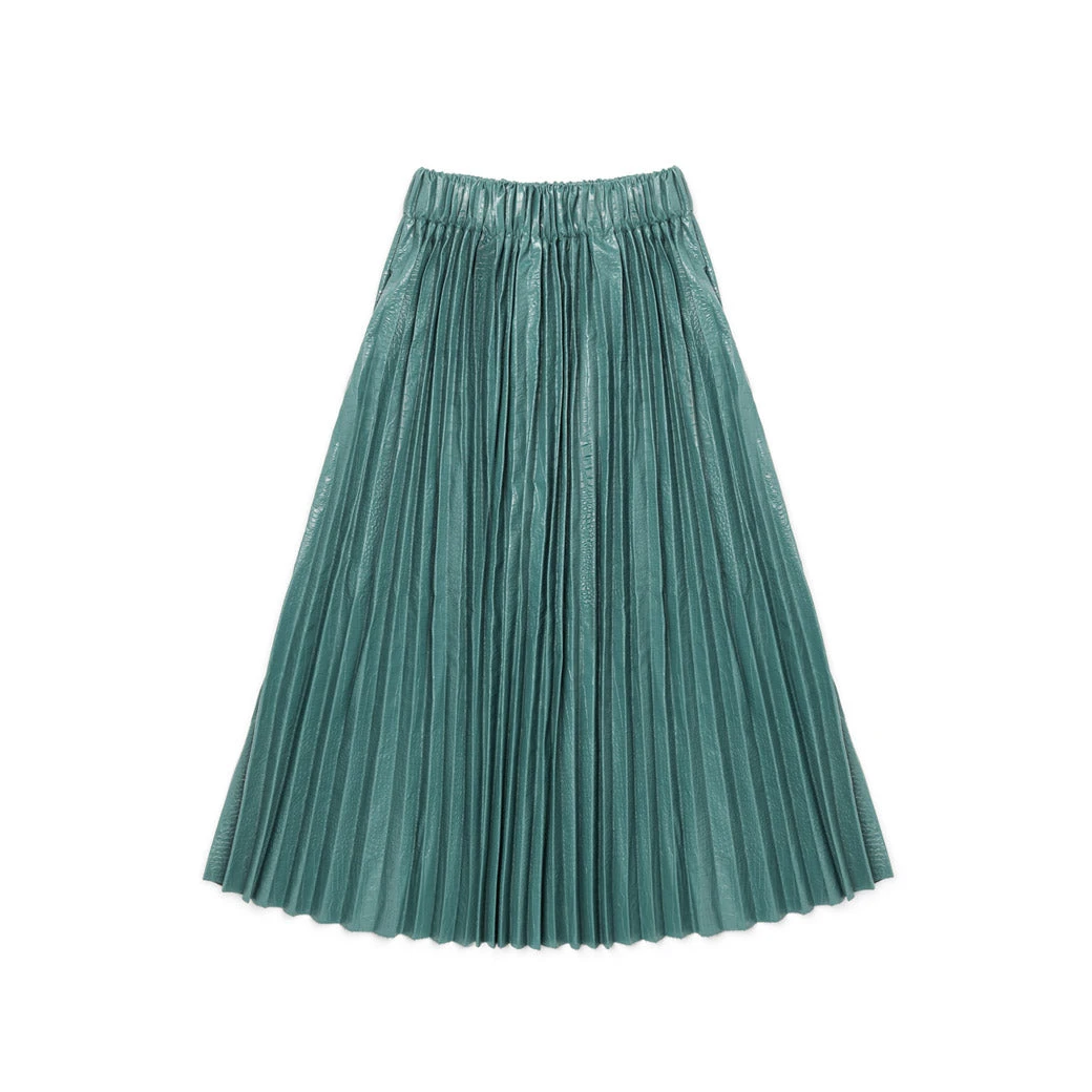 BURU White Label Clothing Faux Croc Pleated Skirt - Teal 8 BURU White Label Clothing Faux Croc Pleated Skirt - Teal