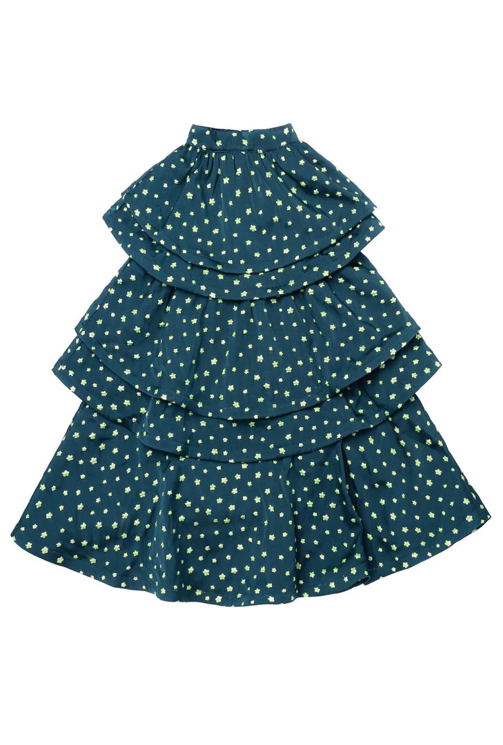 BURU White Label Clothing Teagan Tiered Skirt - Jade Clover 4 BURU White Label Clothing Teagan Tiered Skirt - Jade Clover