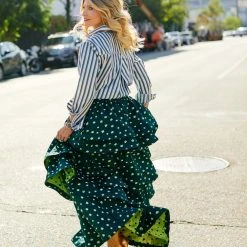 BURU White Label Clothing Teagan Tiered Skirt - Jade Clover 12 BURU White Label Clothing Teagan Tiered Skirt - Jade Clover