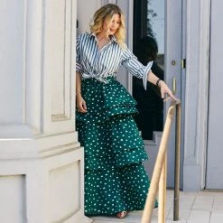 BURU White Label Clothing Teagan Tiered Skirt - Jade Clover 13 BURU White Label Clothing Teagan Tiered Skirt - Jade Clover