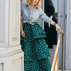 BURU White Label Clothing Teagan Tiered Skirt - Jade Clover 11 BURU White Label Clothing Teagan Tiered Skirt - Jade Clover