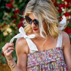 BURU White Label Tie Top MIDI Dress - Pink Liberty Floral