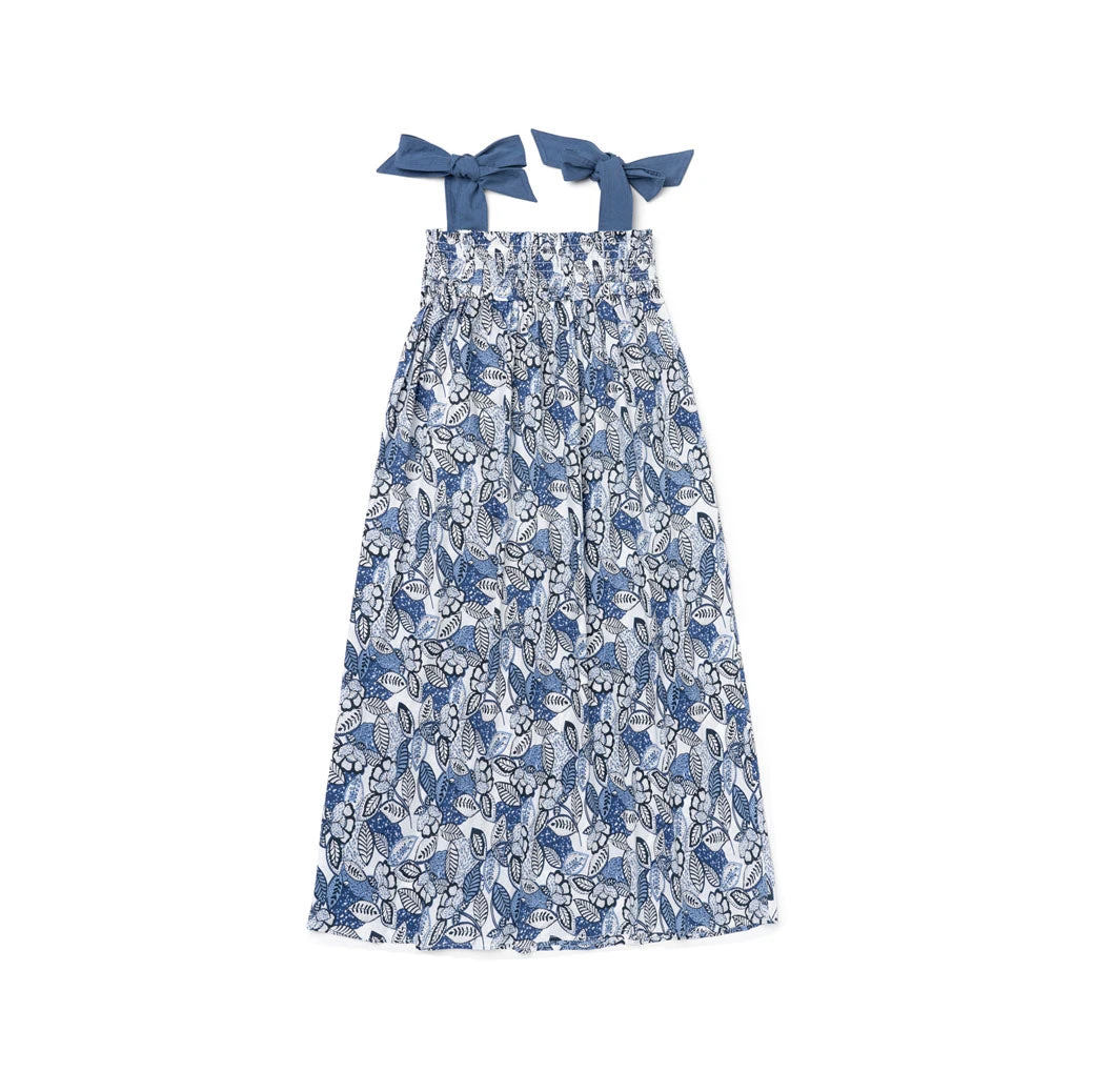 BURU White Label Tie Top MIDI Dress - Blue Leaves Dresses 9 BURU White Label Tie Top MIDI Dress - Blue Leaves Dresses