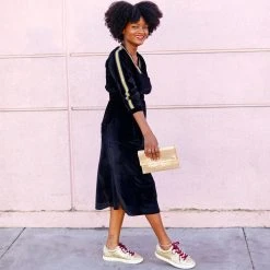 BURU White Label Track Dress - Black