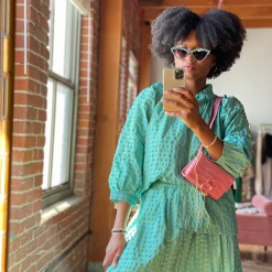 BURU Pink Label BURU X TSCS Everyday Skirt - Aqua & Lime Gingham