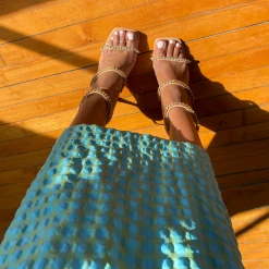 BURU Pink Label BURU X TSCS Everyday Skirt - Aqua & Lime Gingham