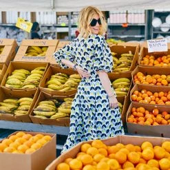 BURU White Label Button Sleeve Blouse - Blue Tulip - Final Sale Tops