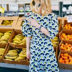 BURU White Label Button Sleeve Blouse - Blue Tulip - Final Sale Tops