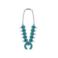 Buru Accessories Squash Blossom Necklace - Turquoise 2.0