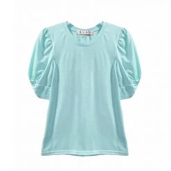 BURU White Label Tops Sivas Statement Tee - Aqua With White Stitching 21 BURU White Label Tops Sivas Statement Tee - Aqua With White Stitching