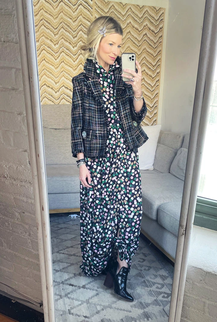 BURU Pink Label BURU X Mara Martin Boxy Blazer - Black Pastel Twee 8 BURU Pink Label BURU X Mara Martin Boxy Blazer - Black Pastel Twee