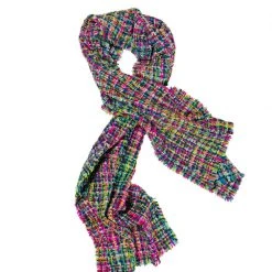 Buru Accessories Tweed Scarf - Pink Multi