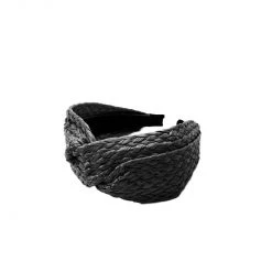 BURU Accessories Twisted Raffia Headband - Black