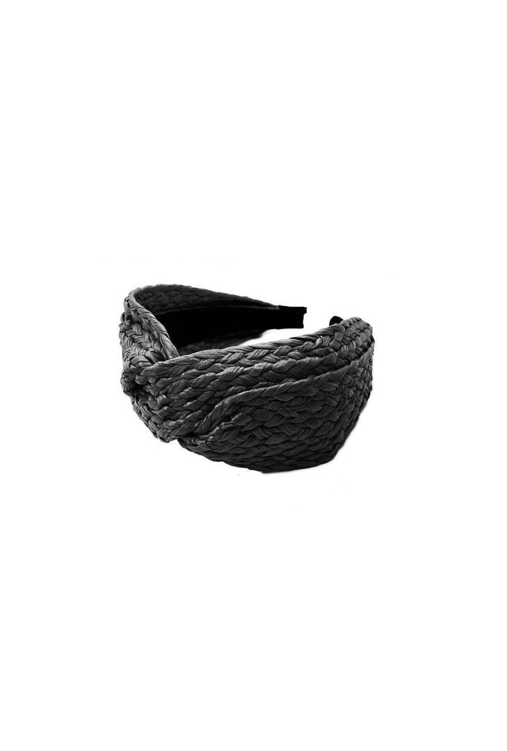 BURU Accessories Twisted Raffia Headband - Black 3 BURU Accessories Twisted Raffia Headband - Black