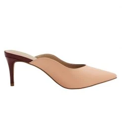 Shoes Special Occasions Two Toned Mules - Wine - Final Sale