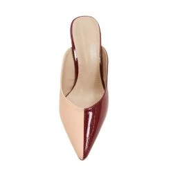 Shoes Special Occasions Two Toned Mules - Wine - Final Sale