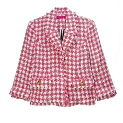BURU Pink Label BURU X Val Boxy Blazer - Pink & Ivory Tweed Clothing