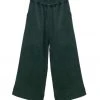 BURU Pink Label Val Wide Leg Cropped Trouser - Green Waffle 2 BURU Pink Label Val Wide Leg Cropped Trouser - Green Waffle