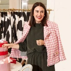 BURU Pink Label BURU X Val Boxy Blazer - Pink & Ivory Tweed Clothing